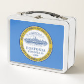 ボストン市旗(マサチューセッツ州) メタルランチボックス (正面)