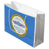 ボストン市旗（マサチューセッツ州） ラージペーパーバッグ (正面アングル)