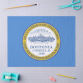 ボストン市旗(マサチューセッツ州) 薄葉紙 (クラフト)