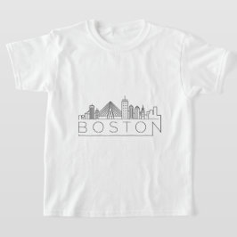 ボストン市街のスカイライン, ボストン マサチューセッツ スカイライン Tシャツ