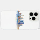 ボストン市街地の水彩画|モダンなボストン MA Case-Mate iPhoneケース (裏面 (横))