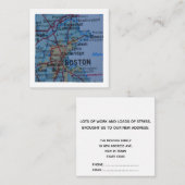 ボストン引っ越しました新しいアドレスカード エンクロージャーカード (正面/裏面)