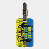 ボストン強い精神のシルエット ラゲッジタグ (正面縦)