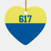 ボストン強く写実的なスタイル セラミックオーナメント (正面)