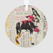 ボストン愛らしいテリア オーナメント (裏面)