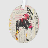 ボストン愛らしいテリア オーナメント (正面)