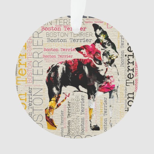ボストン愛らしいテリア オーナメント (正面)