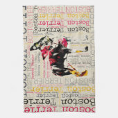 ボストン愛らしいテリア キッチンタオル (縦)