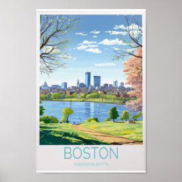 ボストン旅行ポスター – Massachusetts Wall Art ポスター