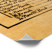 ボストン最古の既知の地図1722 ポスター (角)