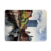 ボストン水彩画 マグネット (横)