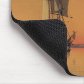 ボストン港-ウィリアムブラッドフォードの船 マウスパッド (コーナー)