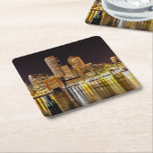 ボストン港 スクエアペーパーコースター (アングル)