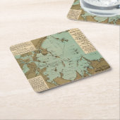 ボストン港 スクエアペーパーコースター (アングル)