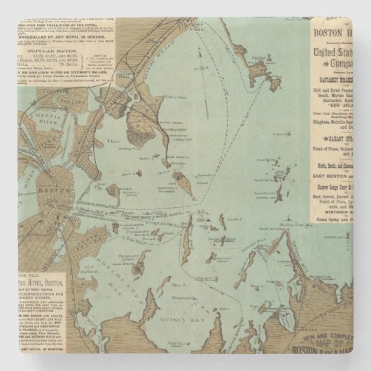 ボストン港 ストーンコースター (正面)