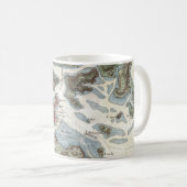 ボストン港(1807年)のヴィンテージの地図 コーヒーマグカップ (正面右)