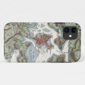ボストン港(1807年)のヴィンテージの地図 Case-Mate iPhoneケース (裏面(横))
