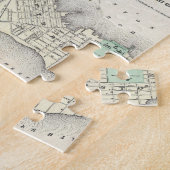 ボストン港(1857年)のヴィンテージの地図 ジグソーパズル (側面)