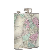 ボストン港(1857年)のヴィンテージの地図 フラスク (右)