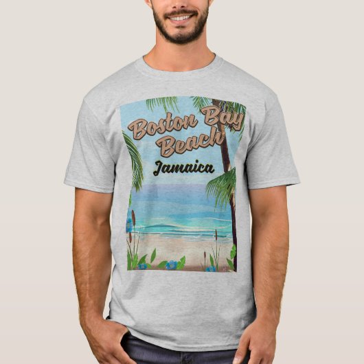 ボストン湾ビーチ ジャマイカ Tシャツ (正面)