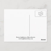 ボストン灯台、マサチューセッツ州のポストカード ポストカード (裏面)