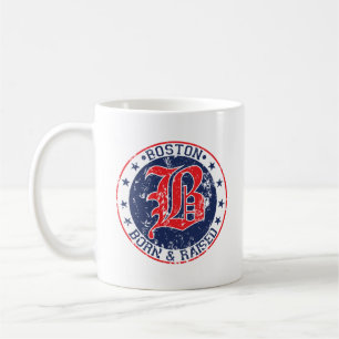 ボストン生まれる上げられた赤 コーヒーマグカップ