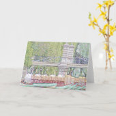 ボストン白鳥のボートは挨拶状を書き、インクをしみ込ませます カード (黄色い花)