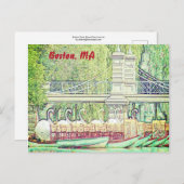 ボストン白鳥ボーツ鉛筆とインクフィルターはがき ポストカード (正面/裏面)