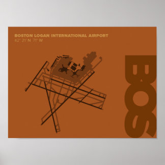 ボストン空港(BOS)ダイアグラムポスター ポスター