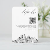 ボストン結婚のモダン詳細QRコード エンクロージャーカード (スタンド正面)