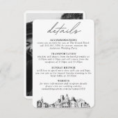 ボストン結婚の縦型詳細エンクロージャカード エンクロージャーカード (正面/裏面)