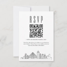 ボストン結婚のQRコードRSVP 招待状