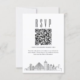 ボストン結婚のQRコードRSVP 招待状