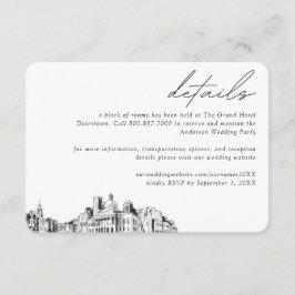 ボストン結婚ズホテルルームブロック詳細 エンクロージャーカード