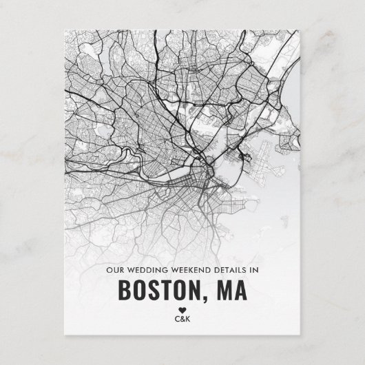 ボストン結婚週末詳細エンクロージャカード エンクロージャーカード (正面)