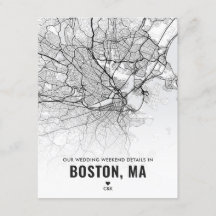 ボストン結婚週末詳細エンクロージャカード