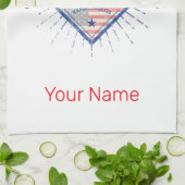 ボストン統一された州ヴィンテージUSA キッチンタオル (折り畳み)