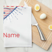 ボストン統一された州ヴィンテージUSA キッチンタオル (四つ折り)