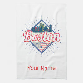 ボストン統一された州ヴィンテージUSA キッチンタオル