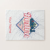 ボストン統一された州ヴィンテージUSA ジグソーパズル (横)