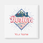 ボストン統一された州ヴィンテージUSA マグネット (正面)