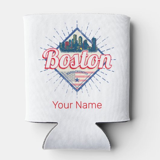 ボストン統一された州ヴィンテージUSA 缶クーラー (裏面)