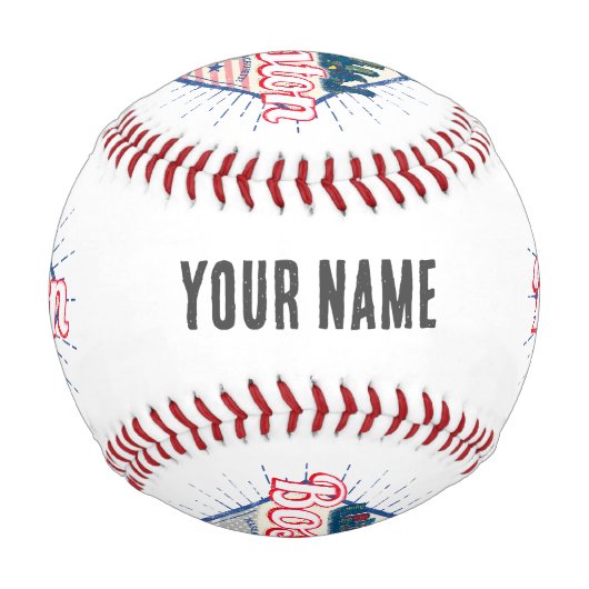 ボストン統一された州ヴィンテージUSA 野球ボール (正面)