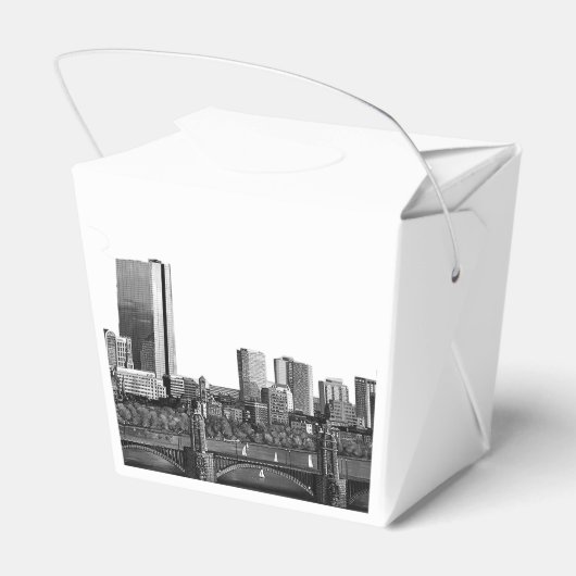 ボストン行き先の結婚式のお願いボックス フェイバーボックス (裏面サイド)