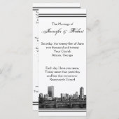 ボストン行き先結婚式プログラム プログラム (正面/裏面)