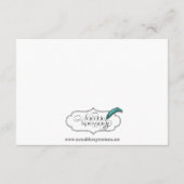 ボストン行先の結婚式の調節 エンクロージャーカード (裏面)