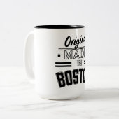 ボストン製オリジナル ロゴ ツートーンマグカップ (正面左)