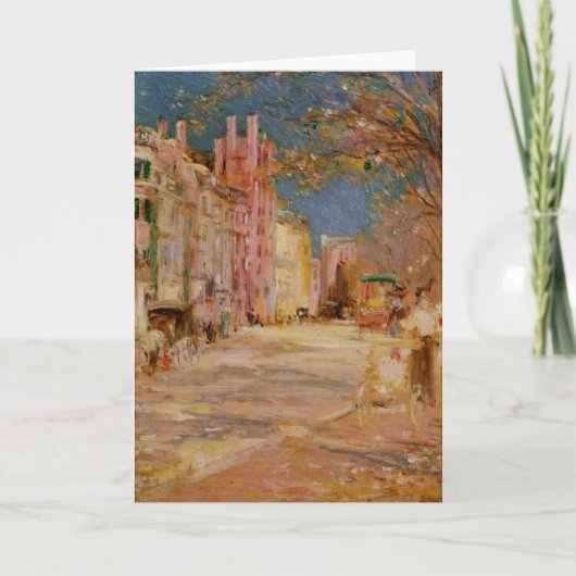 ボストン通りシーン – エドワード・ミッチェル・バニスター カード (正面)