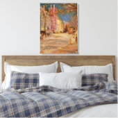 ボストン通りシーン – エドワード・ミッチェル・バニスター キャンバスプリント (インサイチュ (寝室))