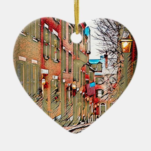 ボストン通り セラミックオーナメント (正面)